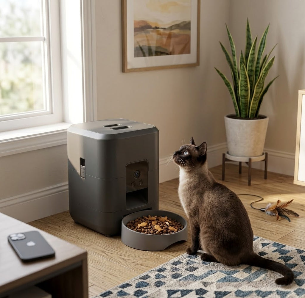 Smart Pet Feeder with Camera and Wi-Fi Control