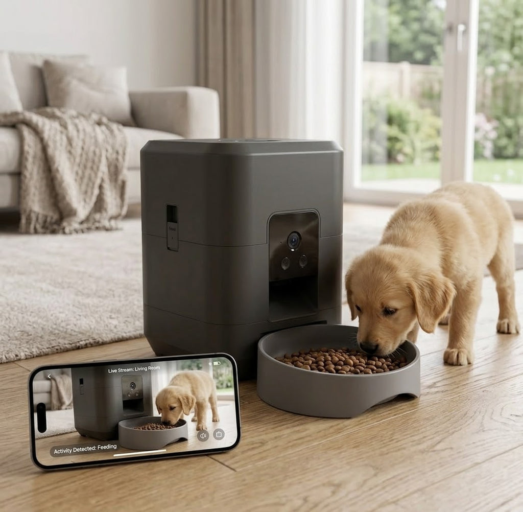 Smart Pet Feeder with Camera and Wi-Fi Control