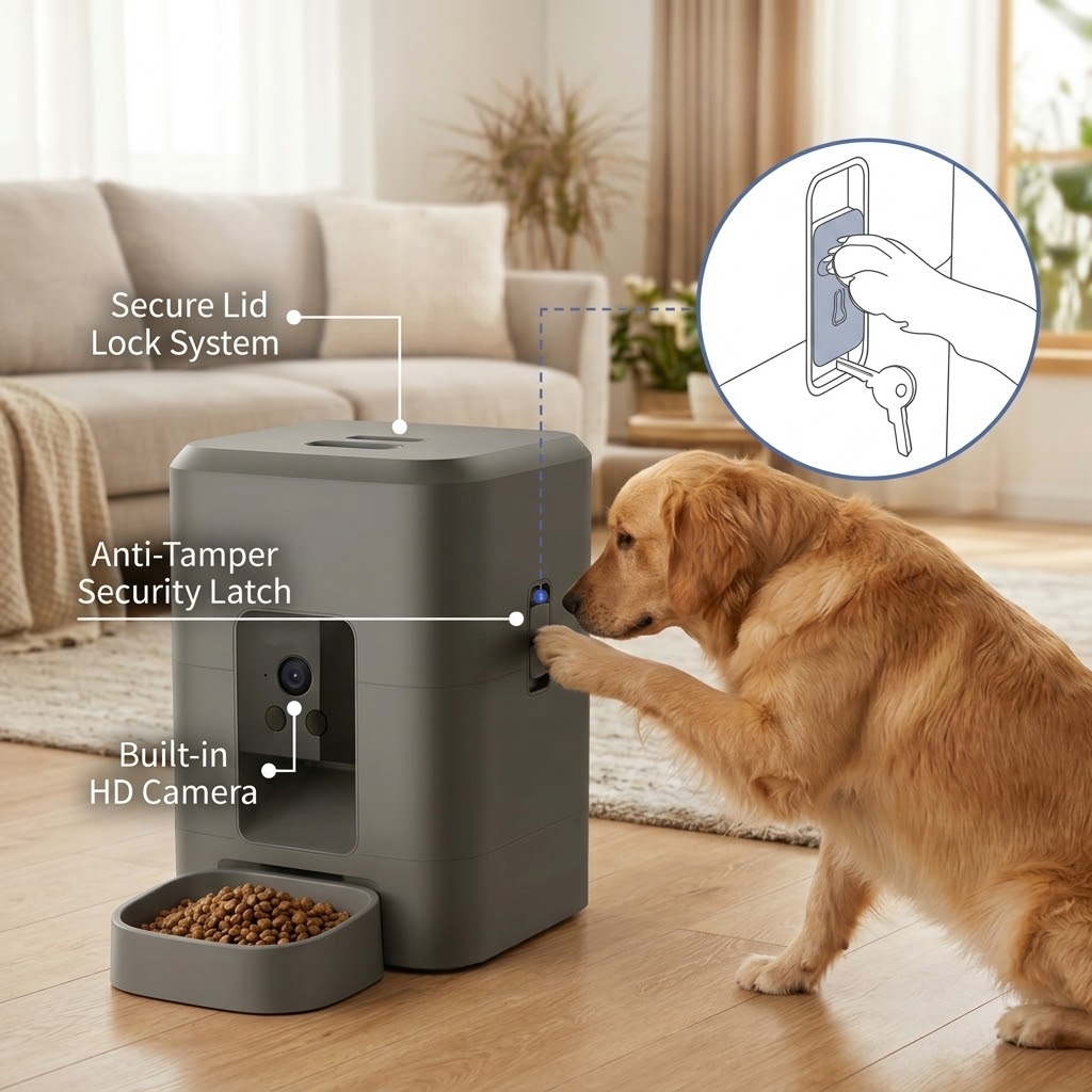 Smart Pet Feeder with Camera and Wi-Fi Control