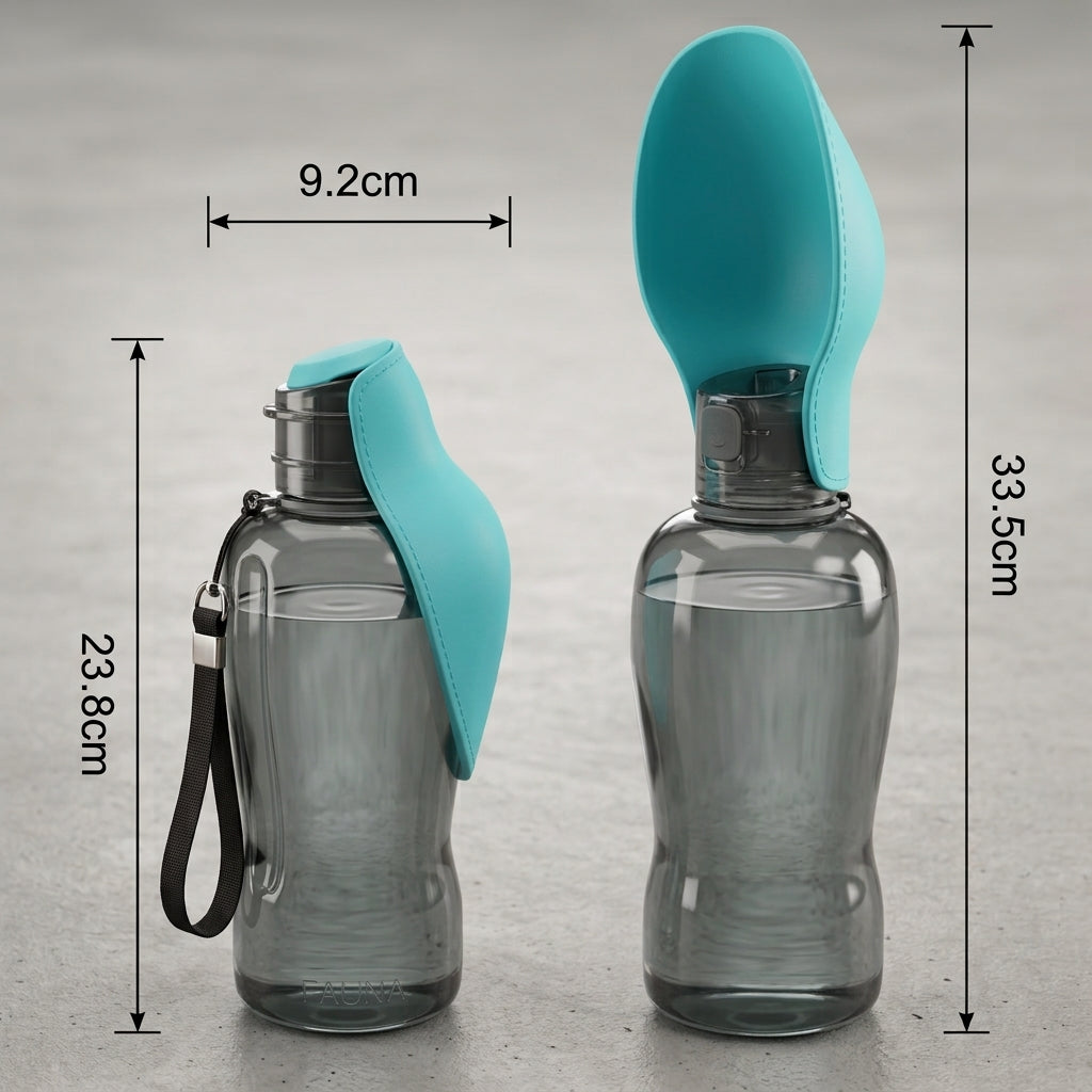 Portable Pet Water Bottle with Bowl