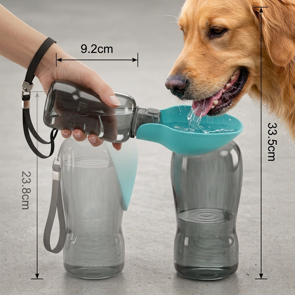 Portable Pet Water Bottle with Bowl